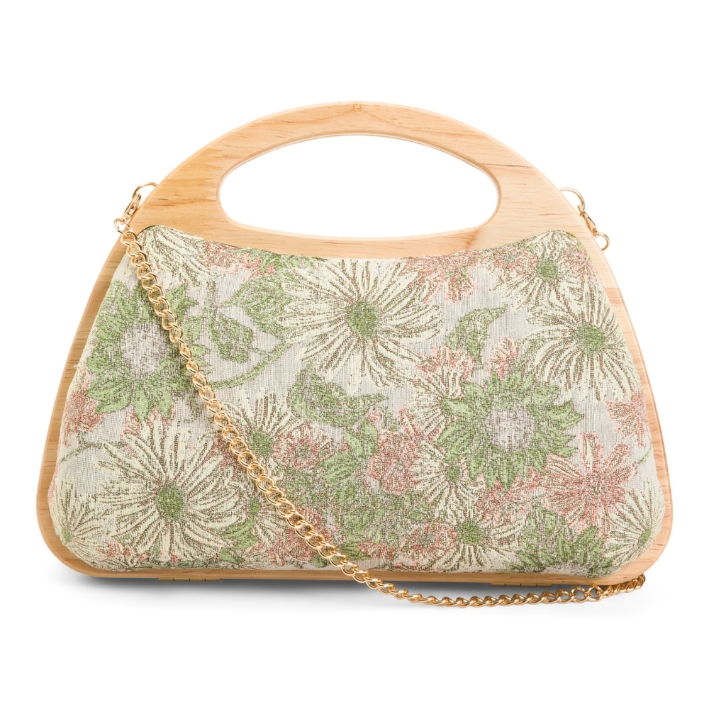 NEW Haute Hippie Floral Clutch Handbag